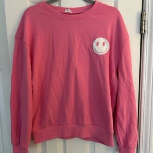 Pink Smiley Face Women's Sweater